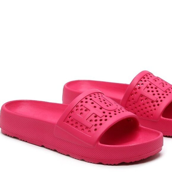 Hunter Original Lightweight Moulded Slide Sandals Fuchsia Pink - Picture 1 of 7